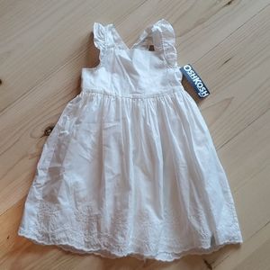 White Eyelet Trim Dress